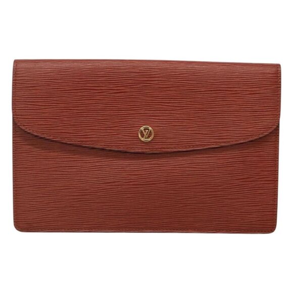 LOUIS VUITTON Epi Montaigne 27 Clutch Bag Brown LV Auth 122669 - Picture 2 of 16